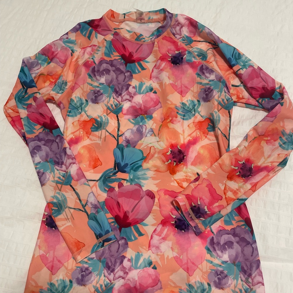 Floral Rash Guard \ Sun shirt  Long Sleeve Top